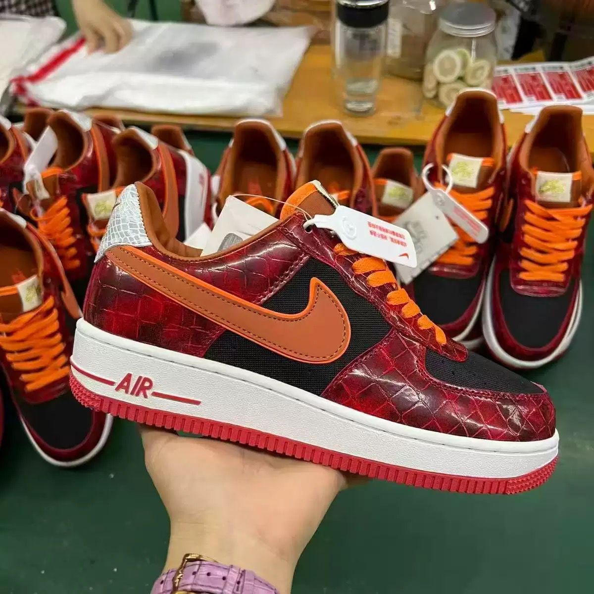 Nike Air Force 1 Low Red Croc / Orange