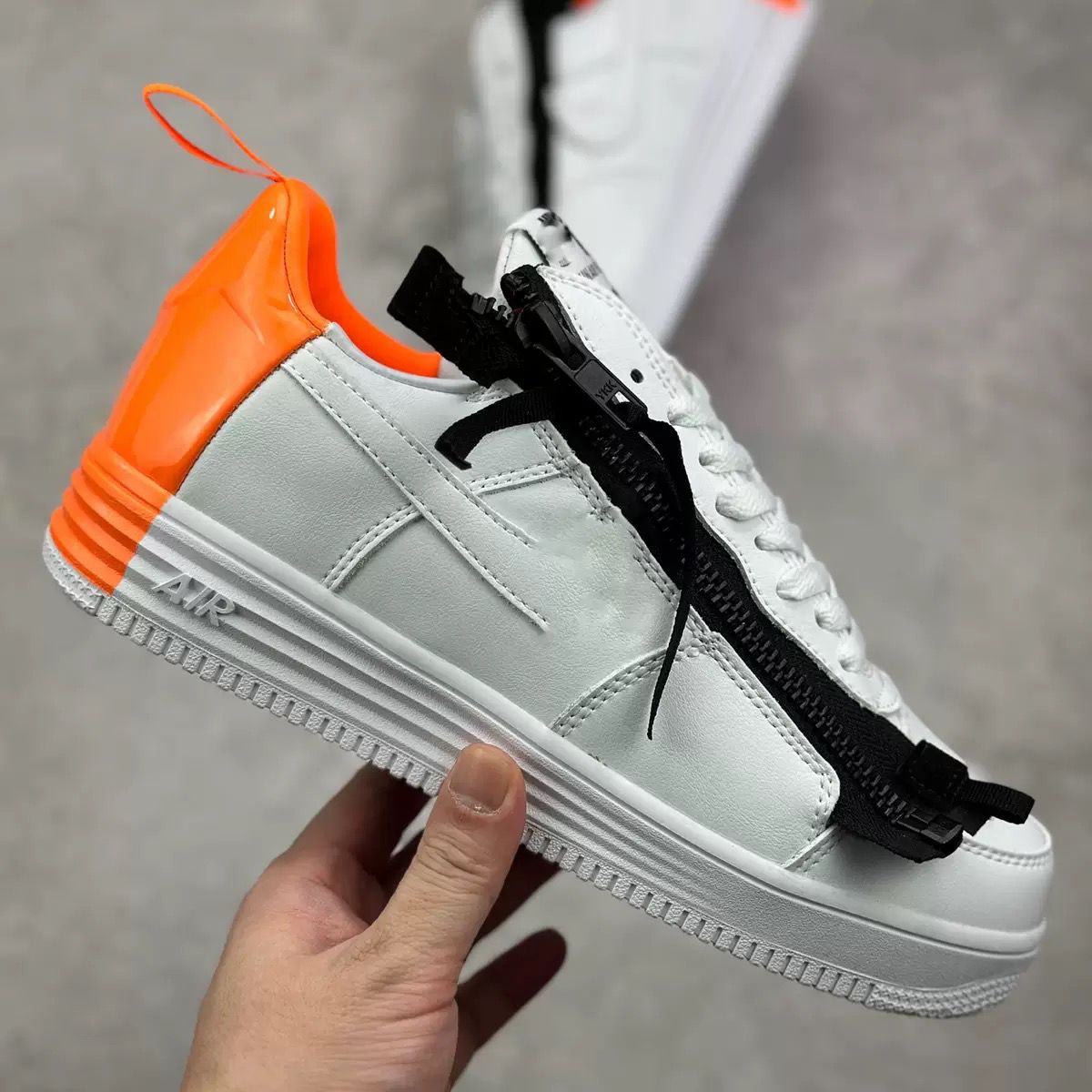 Nike Lunar Force 1 Zip White / Total Orange